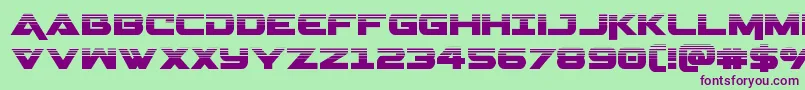 Geminahalf Font – Purple Fonts on Green Background