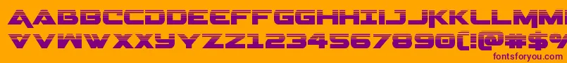 Geminahalf Font – Purple Fonts on Orange Background