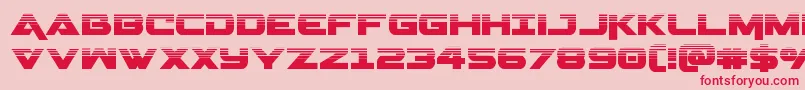フォントGeminahalf – ピンクの背景に赤い文字