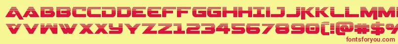 Geminahalf Font – Red Fonts on Yellow Background