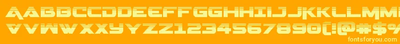 Geminahalf Font – Yellow Fonts on Orange Background
