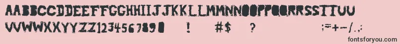 Piledriver-Schriftart – Schwarze Schriften auf rosa Hintergrund