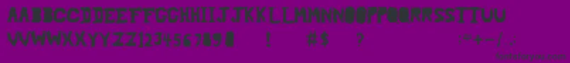 Piledriver Font – Black Fonts on Purple Background