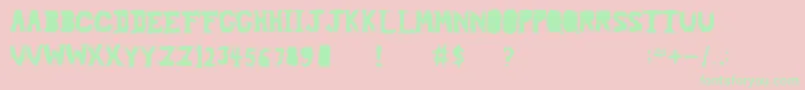 Piledriver Font – Green Fonts on Pink Background