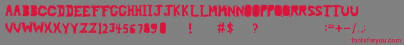 Piledriver Font – Red Fonts on Gray Background