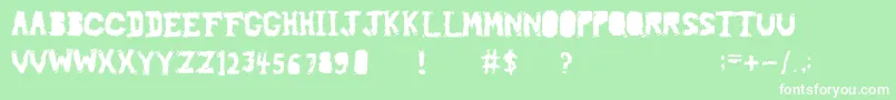 Piledriver Font – White Fonts on Green Background