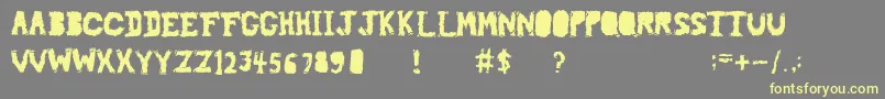 Czcionka Piledriver – żółte czcionki na szarym tle