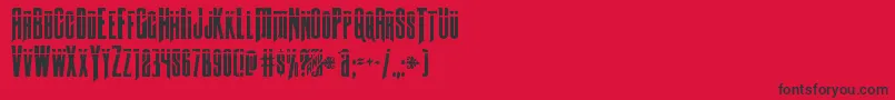 Butchsundancebullet Font – Black Fonts on Red Background