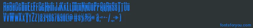 Butchsundancebullet Font – Blue Fonts on Black Background