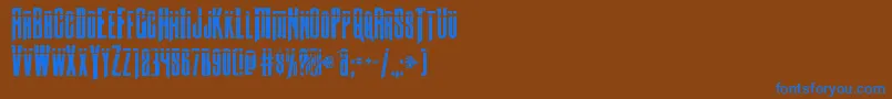 Butchsundancebullet Font – Blue Fonts on Brown Background