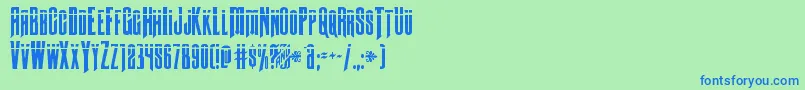 Butchsundancebullet Font – Blue Fonts on Green Background