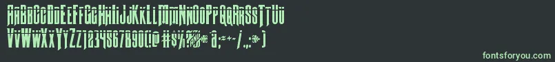 Butchsundancebullet Font – Green Fonts on Black Background