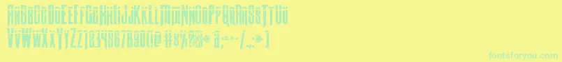 Шрифт Butchsundancebullet – зелёные шрифты на жёлтом фоне