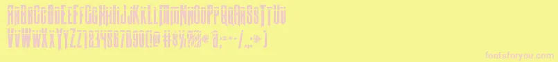 Butchsundancebullet Font – Pink Fonts on Yellow Background