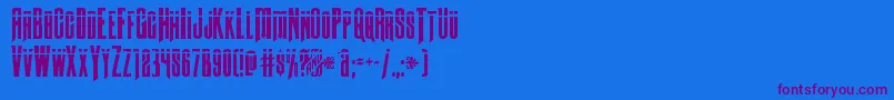 Butchsundancebullet Font – Purple Fonts on Blue Background
