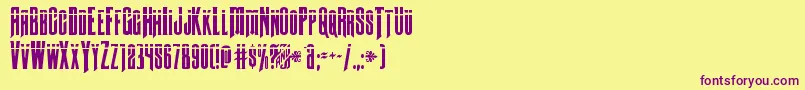 Butchsundancebullet Font – Purple Fonts on Yellow Background