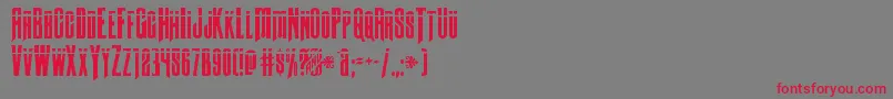 Шрифт Butchsundancebullet – красные шрифты на сером фоне