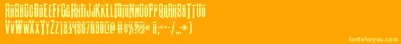 Butchsundancebullet Font – Yellow Fonts on Orange Background