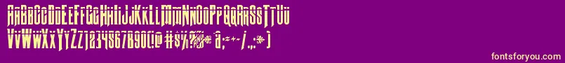 Butchsundancebullet Font – Yellow Fonts on Purple Background