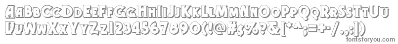 Gramophone Shaded Nf-fontti – harmaat kirjasimet valkoisella taustalla