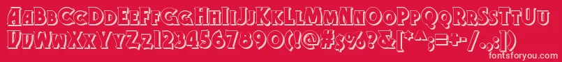 Gramophone Shaded Nf Font – Pink Fonts on Red Background