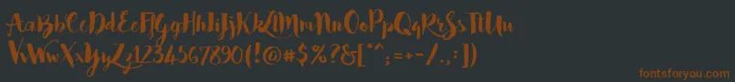 Подробнее о шрифте Bakery Шрифт Bakery – коричневые шрифты на чёрном фоне