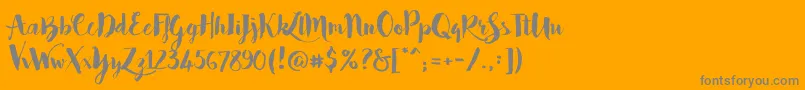 フォントBakery – オレンジの背景に灰色の文字