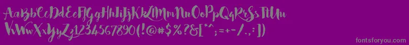 Bakery Font – Gray Fonts on Purple Background