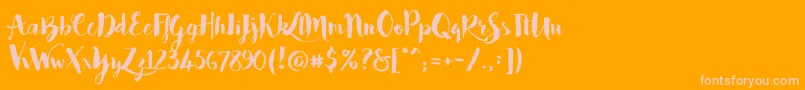 More about Bakery Font Bakery Font – Pink Fonts on Orange Background