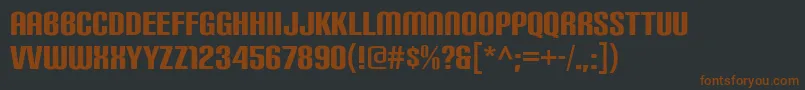 Шрифт CarbonBl – коричневые шрифты на чёрном фоне