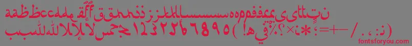 Afaratibnblady Font – Red Fonts on Gray Background