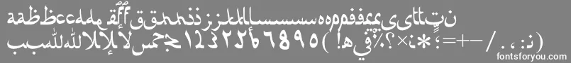 フォントAfaratibnblady – 灰色の背景に白い文字