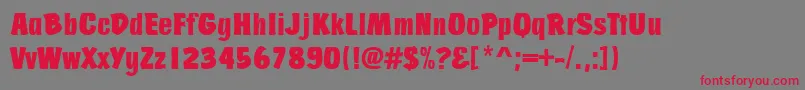 Churchwardbrudreg Font – Red Fonts on Gray Background