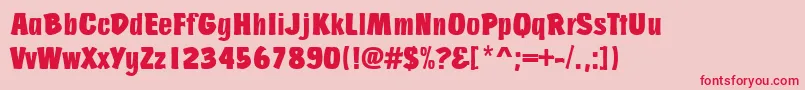 Churchwardbrudreg Font – Red Fonts on Pink Background