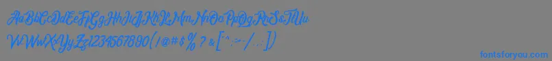 Montrealdemo Font – Blue Fonts on Gray Background
