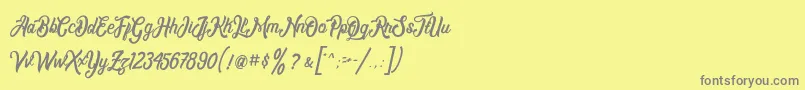 Montrealdemo Font – Gray Fonts on Yellow Background