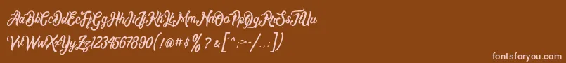 Montrealdemo Font – Pink Fonts on Brown Background