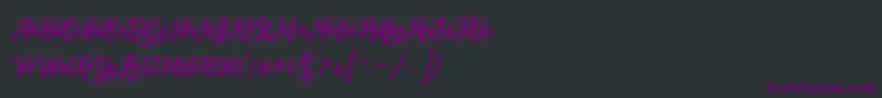 Montrealdemo Font – Purple Fonts on Black Background