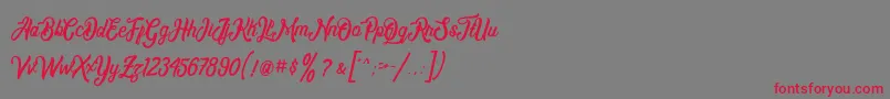 Montrealdemo Font – Red Fonts on Gray Background