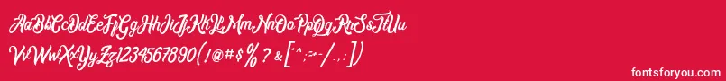 Montrealdemo Font – White Fonts on Red Background