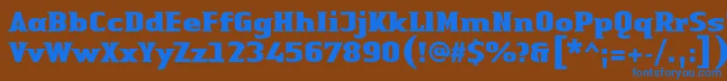 LinotypeAuthenticSmallSerifBlack Font – Blue Fonts on Brown Background