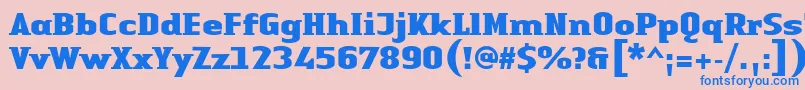 LinotypeAuthenticSmallSerifBlack Font – Blue Fonts on Pink Background