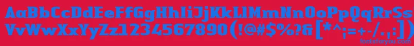 LinotypeAuthenticSmallSerifBlack Font – Blue Fonts on Red Background