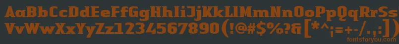 Шрифт LinotypeAuthenticSmallSerifBlack – коричневые шрифты на чёрном фоне