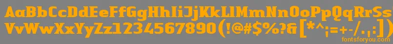 LinotypeAuthenticSmallSerifBlack Font – Orange Fonts on Gray Background
