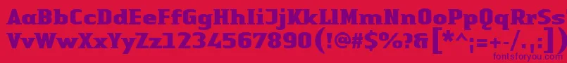LinotypeAuthenticSmallSerifBlack Font – Purple Fonts on Red Background