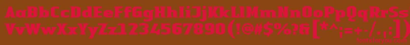 LinotypeAuthenticSmallSerifBlack Font – Red Fonts on Brown Background