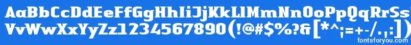 LinotypeAuthenticSmallSerifBlack Font – White Fonts on Blue Background
