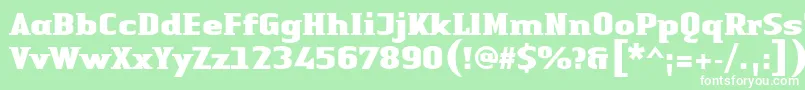 LinotypeAuthenticSmallSerifBlack-Schriftart – Weiße Schriften auf grünem Hintergrund