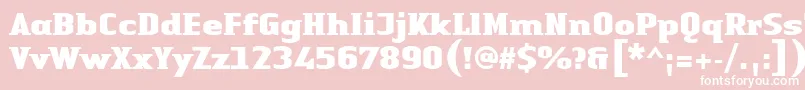 LinotypeAuthenticSmallSerifBlack Font – White Fonts on Pink Background